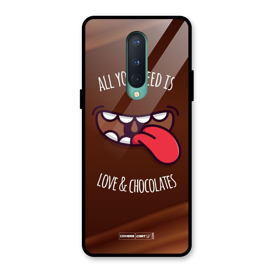 Love and Chocolates Glass Back Case for OnePlus 8