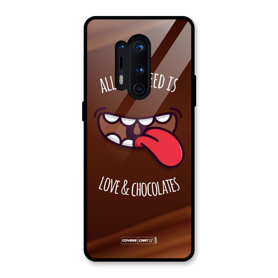 Love and Chocolates Glass Back Case for OnePlus 8 Pro