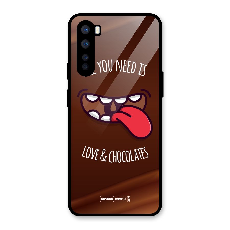 Love and Chocolates Glass Back Case for OnePlus Nord