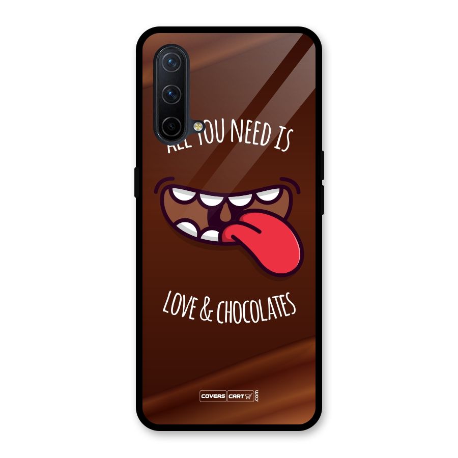 Love and Chocolates Glass Back Case for OnePlus Nord CE 5G