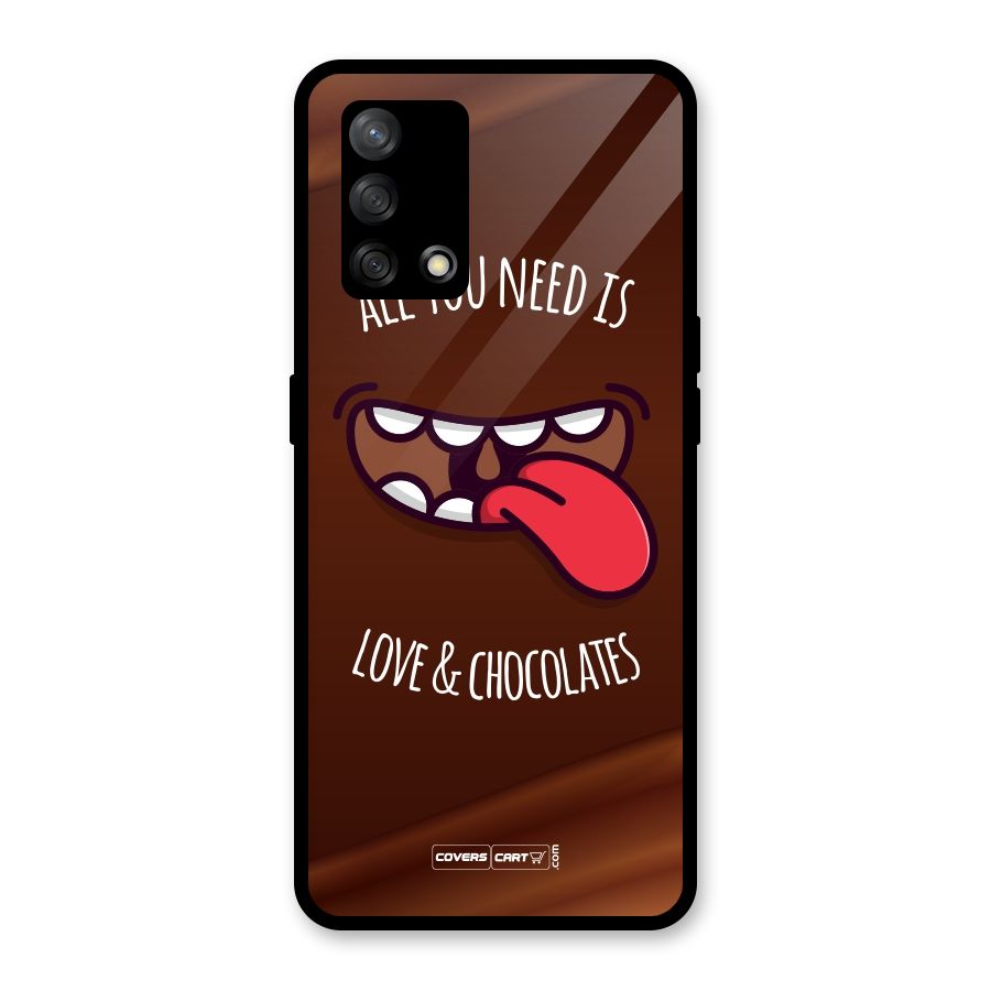 Love and Chocolates Glass Back Case for Oppo F19