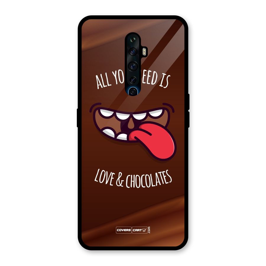 Love and Chocolates Glass Back Case for Oppo Reno2 F