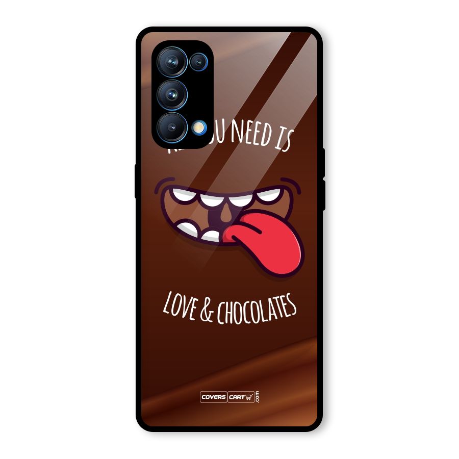 Love and Chocolates Glass Back Case for Oppo Reno5 Pro 5G