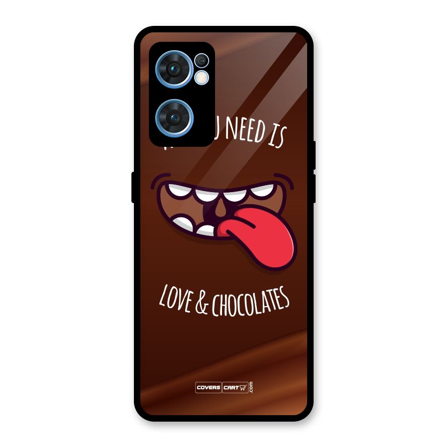 Love and Chocolates Glass Back Case for Oppo Reno7 5G