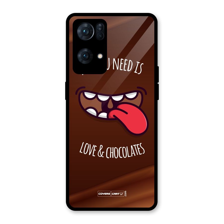 Love and Chocolates Glass Back Case for Oppo Reno7 Pro 5G