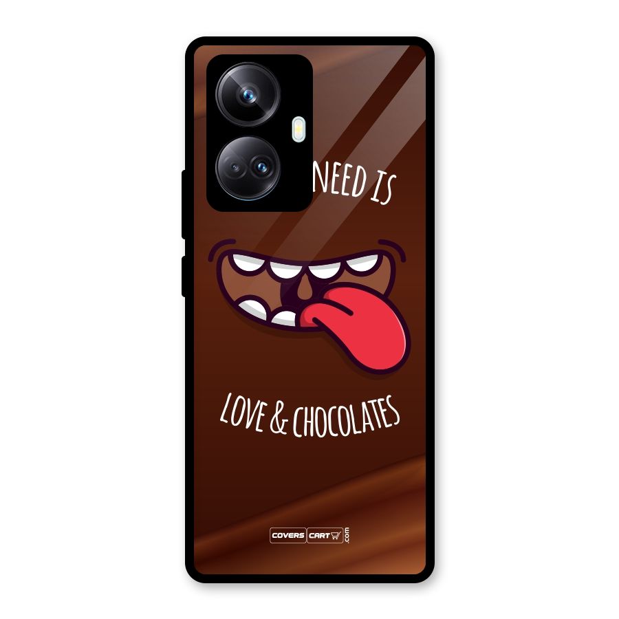 Love and Chocolates Glass Back Case for Realme 10 Pro Plus