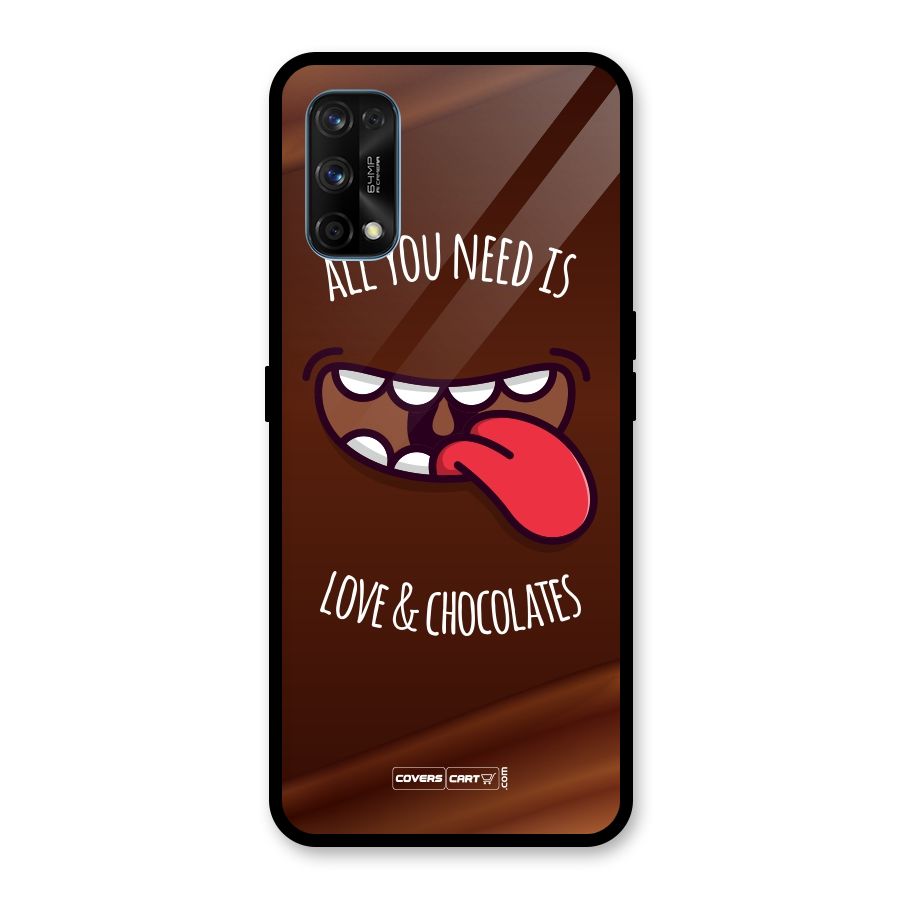 Love and Chocolates Glass Back Case for Realme 7 Pro