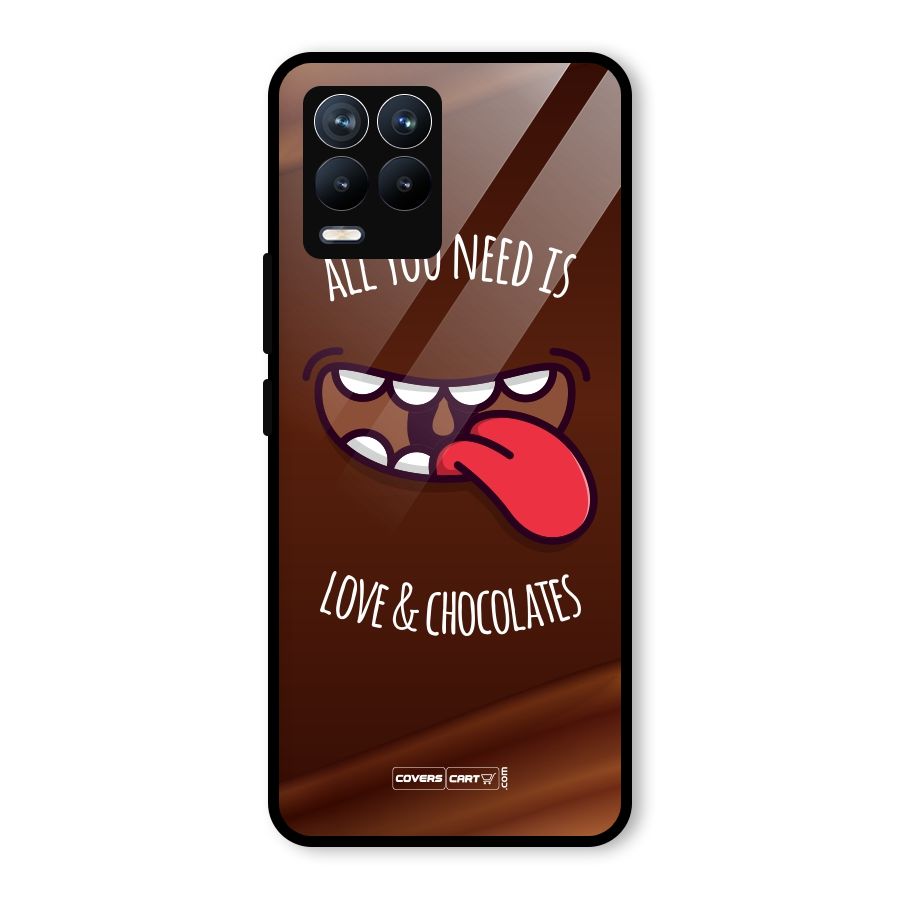 Love and Chocolates Glass Back Case for Realme 8 Pro
