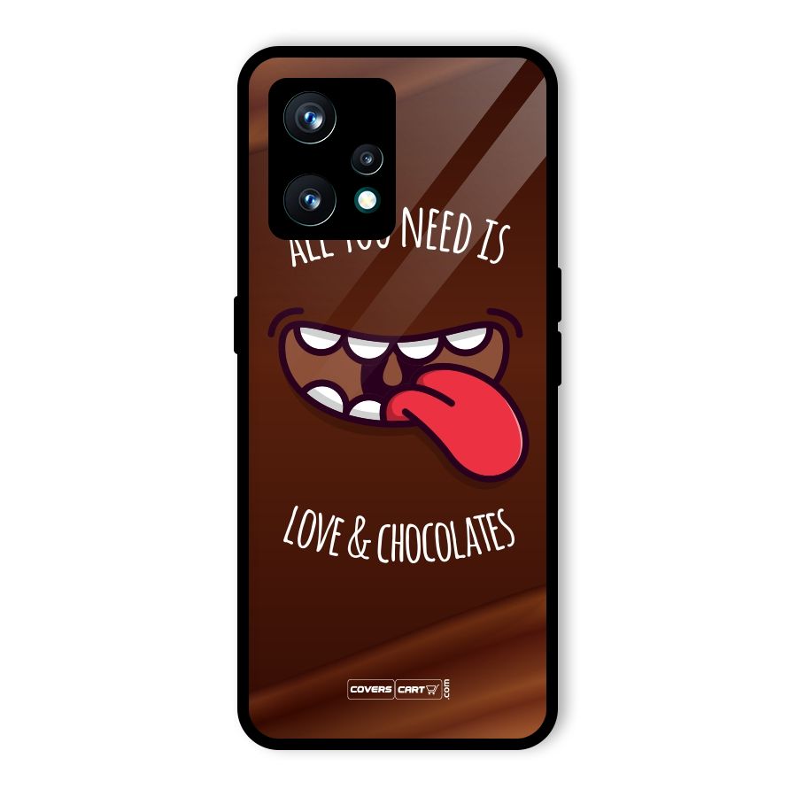 Love and Chocolates Glass Back Case for Realme 9 Pro Plus 5G