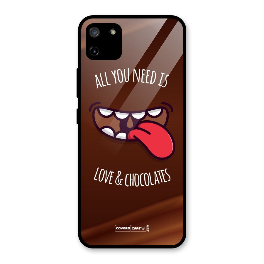 Love and Chocolates Glass Back Case for Realme C11
