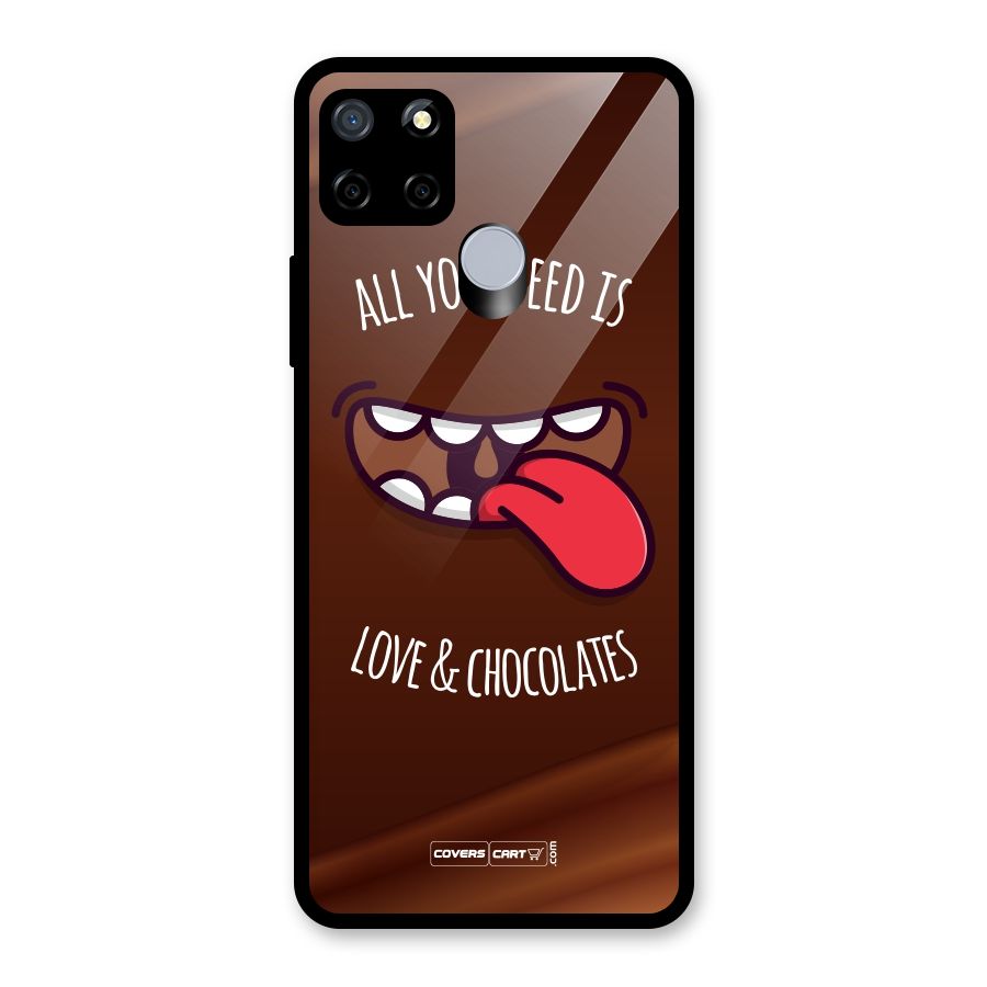 Love and Chocolates Glass Back Case for Realme C12