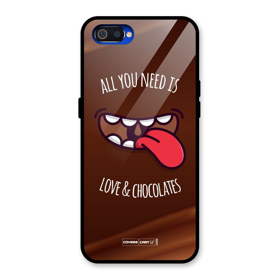 Love and Chocolates Glass Back Case for Realme C2