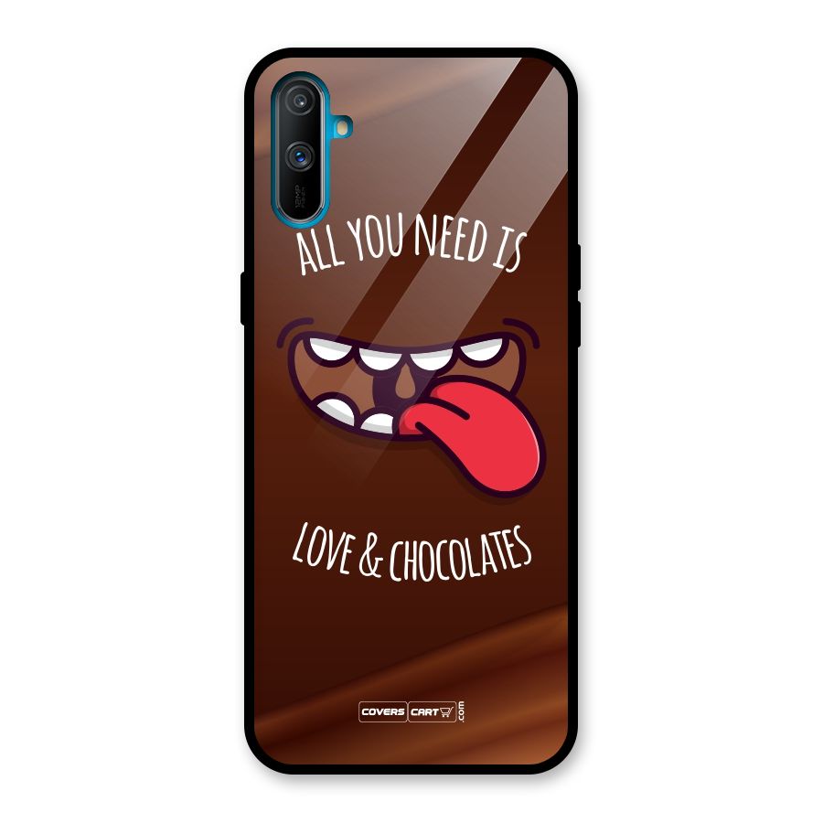 Love and Chocolates Glass Back Case for Realme C3