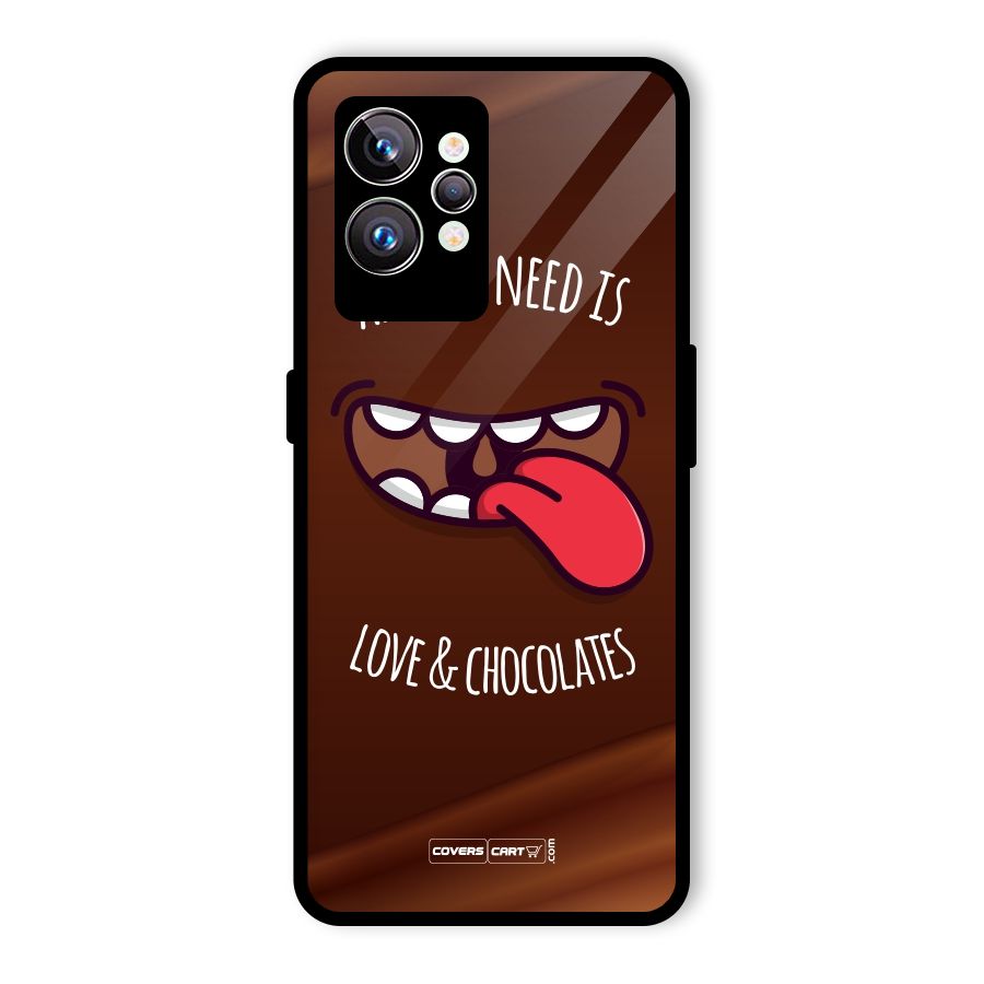 Love and Chocolates Glass Back Case for Realme GT2 Pro