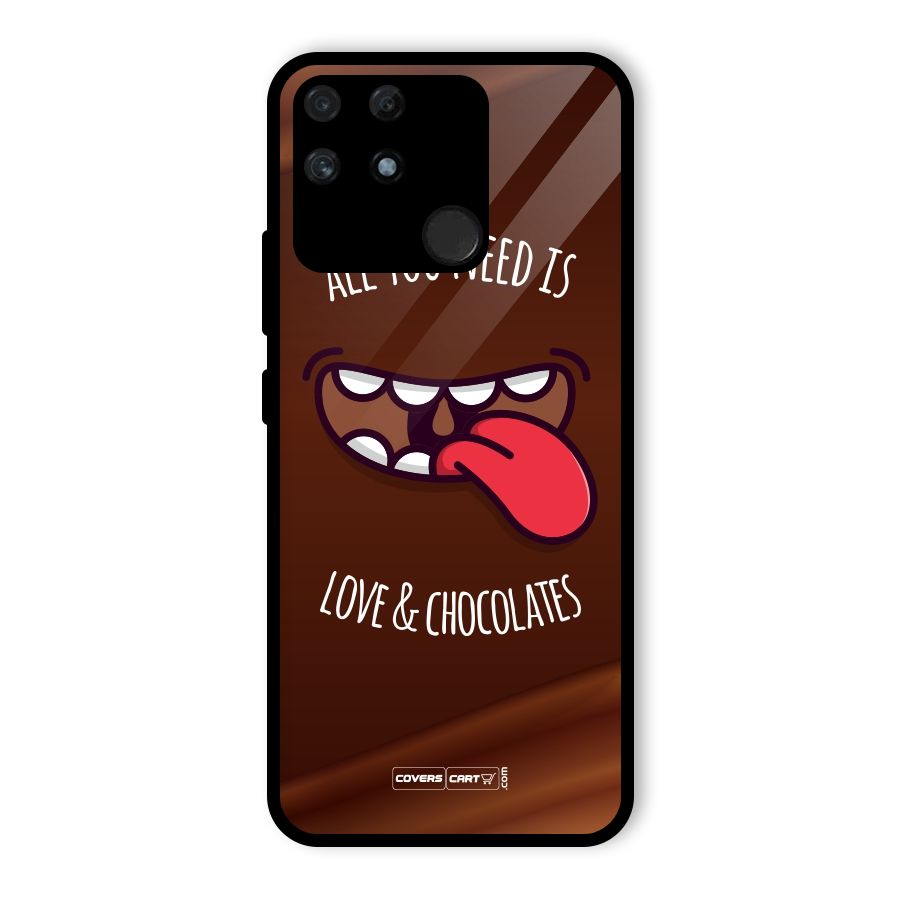 Love and Chocolates Glass Back Case for Realme Narzo 50A