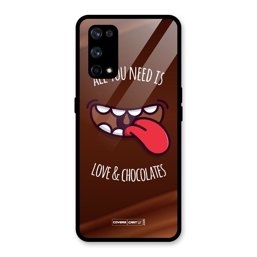 Love and Chocolates Glass Back Case for Realme X7 Pro