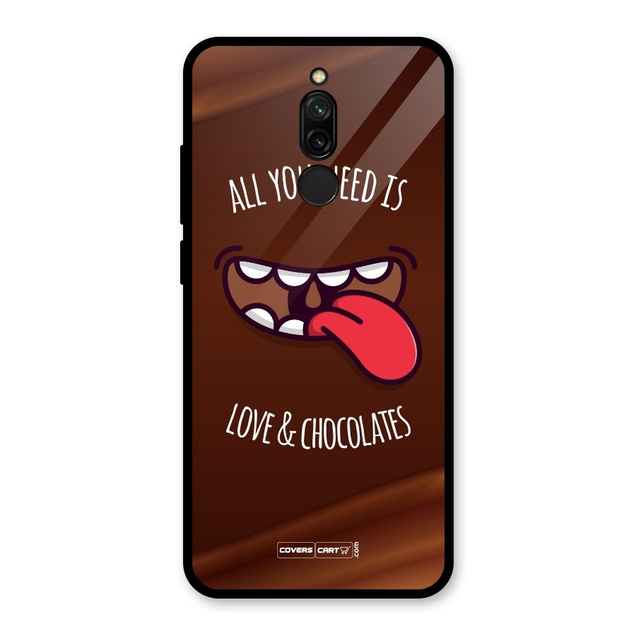 Love and Chocolates Glass Back Case for Redmi 8