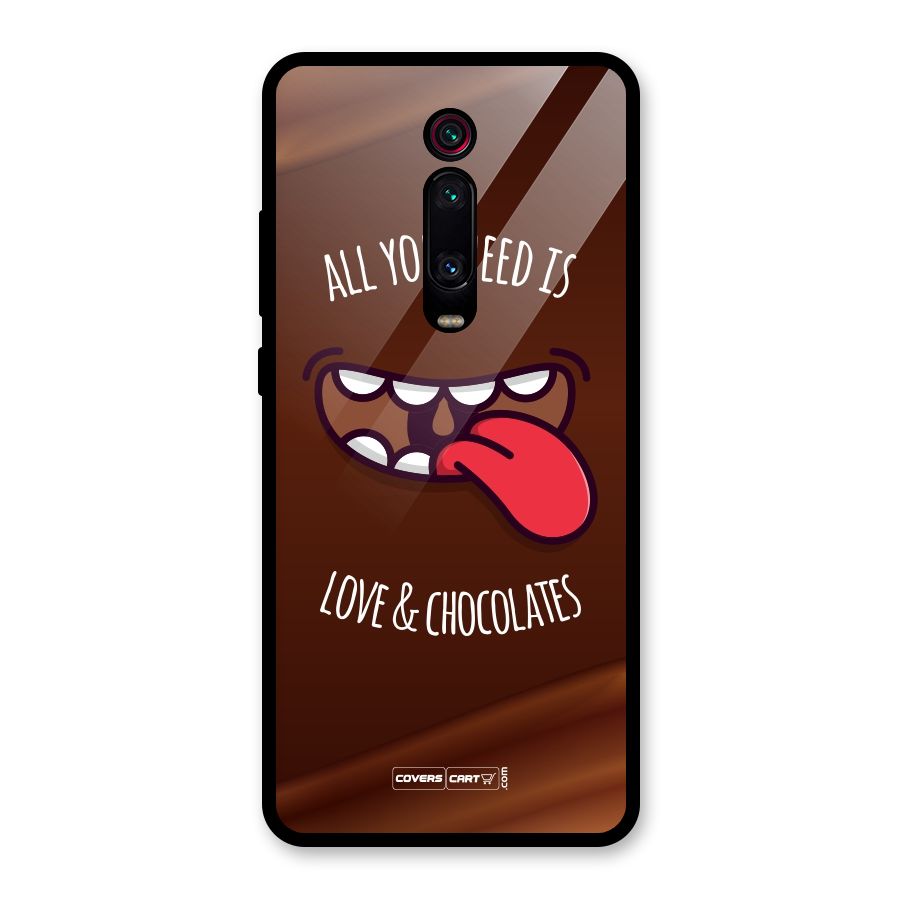Love and Chocolates Glass Back Case for Redmi K20 Pro
