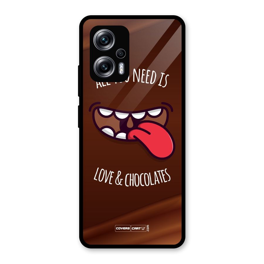 Love and Chocolates Glass Back Case for Redmi K50i
