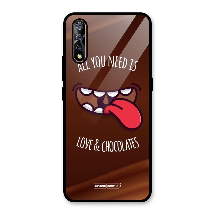Love and Chocolates Glass Back Case for Vivo S1