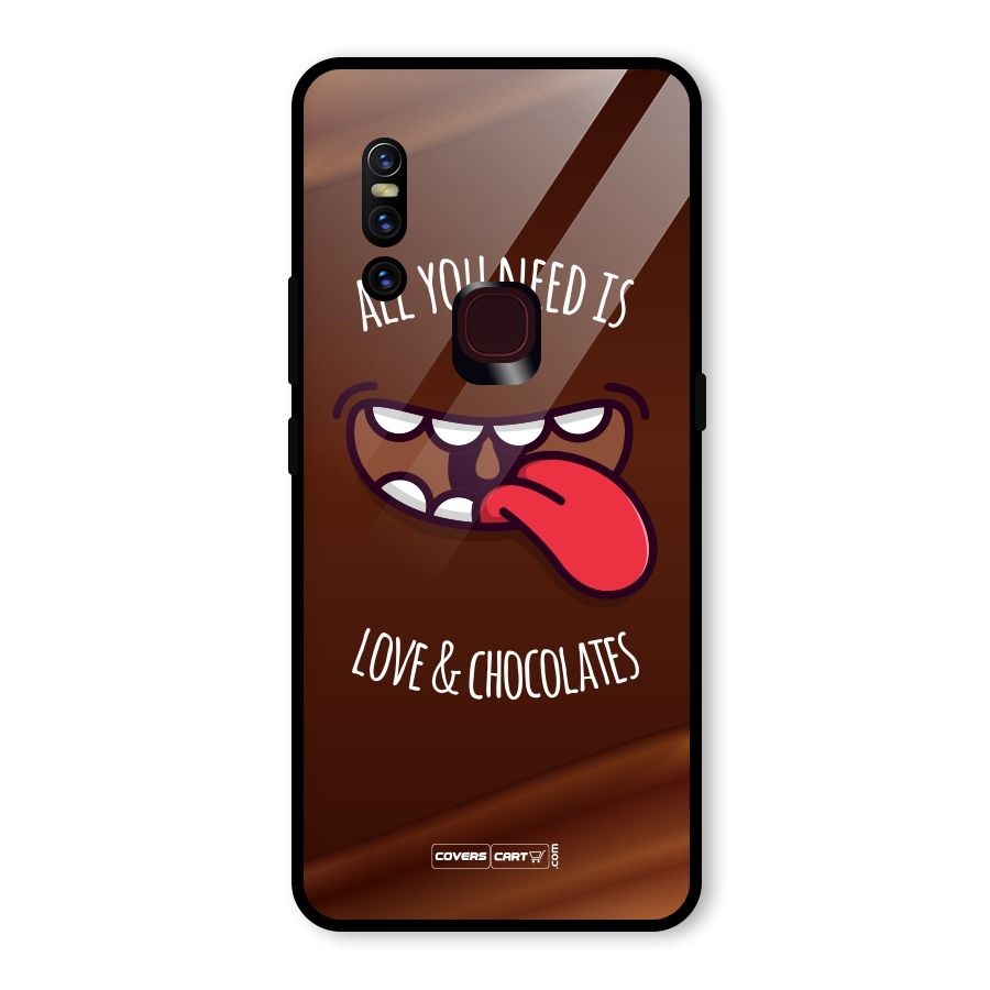 Love and Chocolates Glass Back Case for Vivo V15