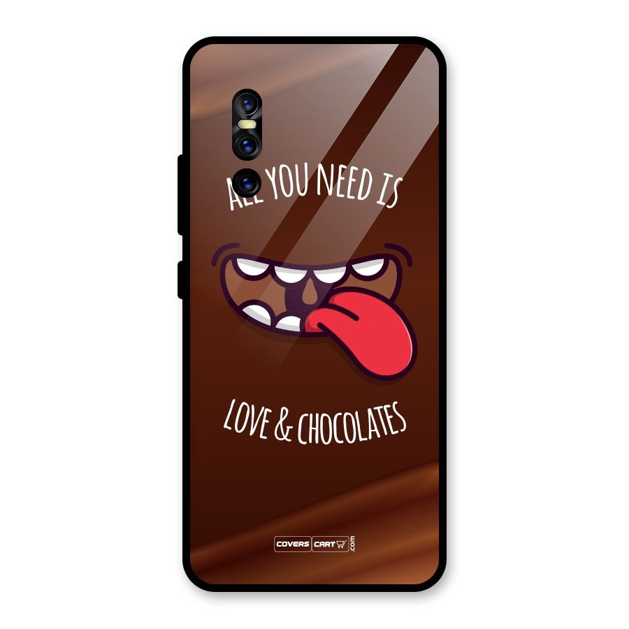 Love and Chocolates Glass Back Case for Vivo V15 Pro