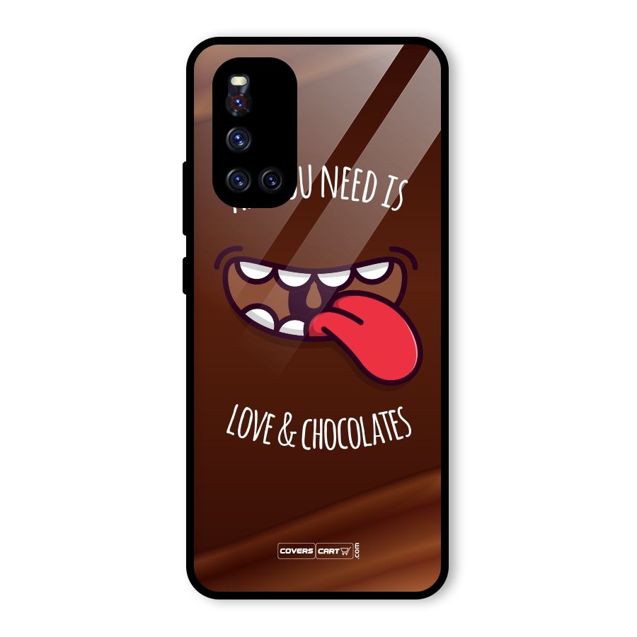 Love and Chocolates Glass Back Case for Vivo V19