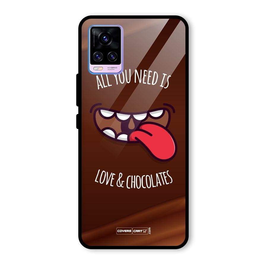 Love and Chocolates Glass Back Case for Vivo V20 Pro