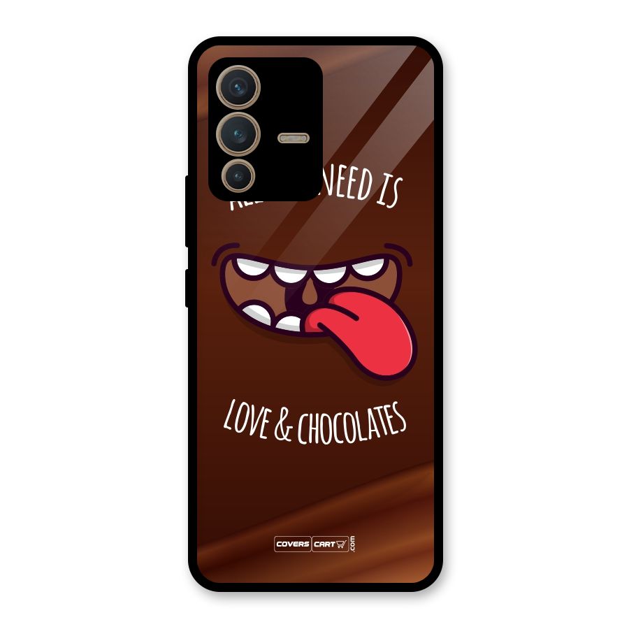 Love and Chocolates Glass Back Case for Vivo V23 5G