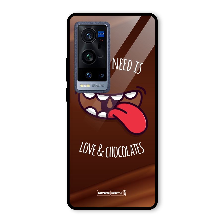 Love and Chocolates Glass Back Case for Vivo X60 Pro Plus