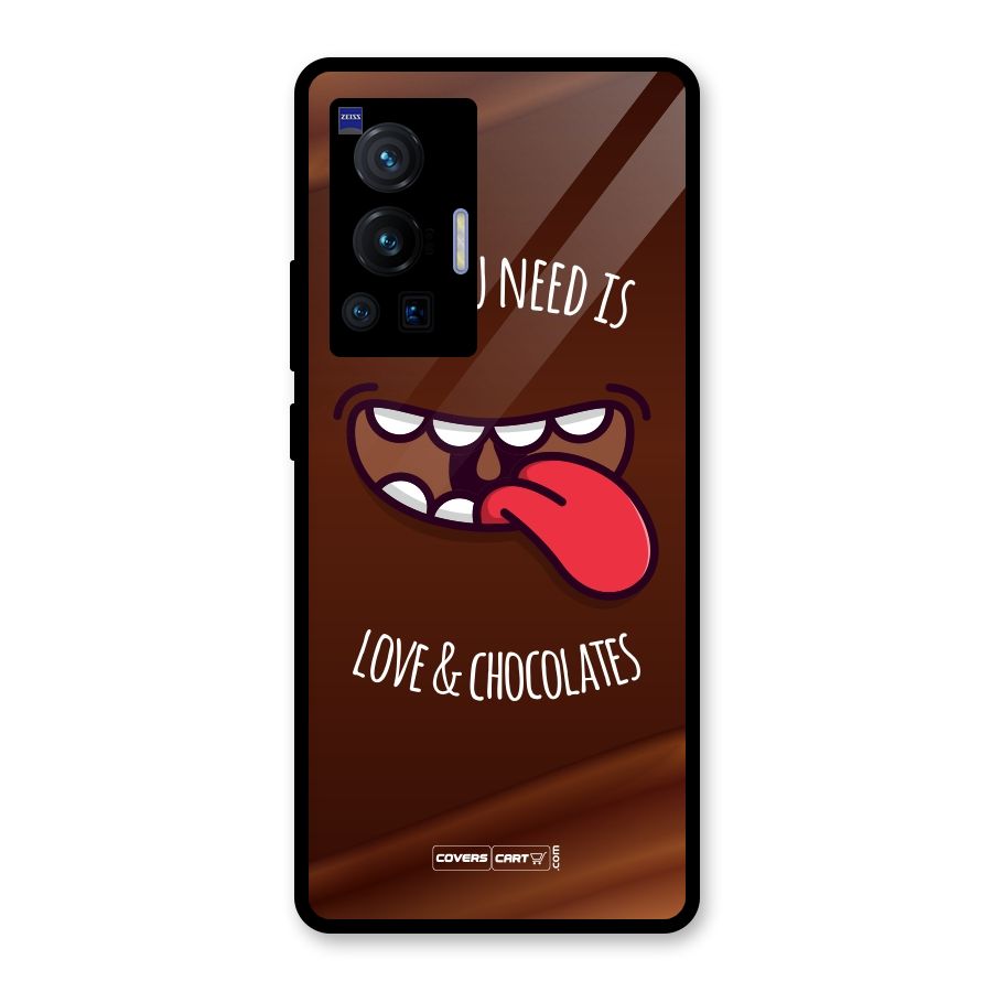Love and Chocolates Glass Back Case for Vivo X70 Pro