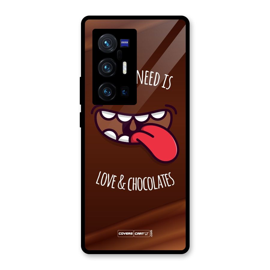 Love and Chocolates Glass Back Case for Vivo X70 Pro Plus
