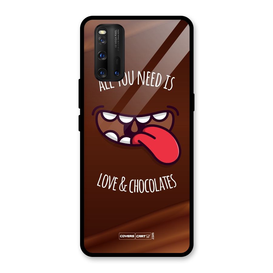 Love and Chocolates Glass Back Case for Vivo iQOO 3