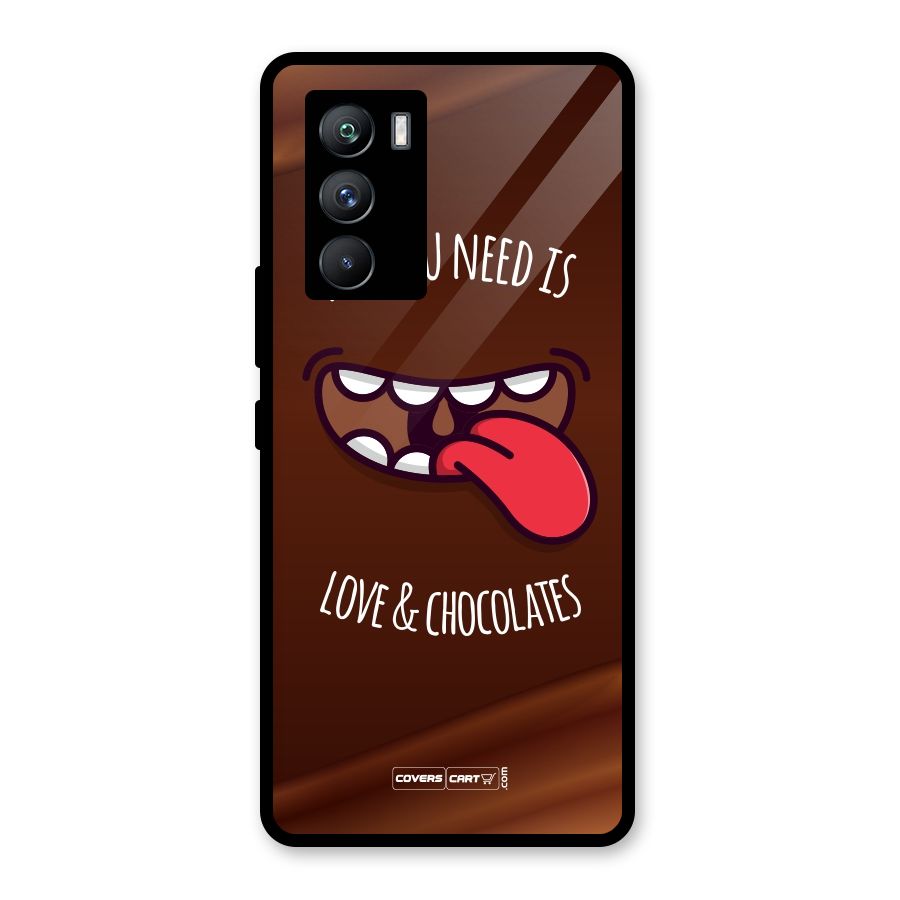 Love and Chocolates Glass Back Case for Vivo iQOO 9 SE