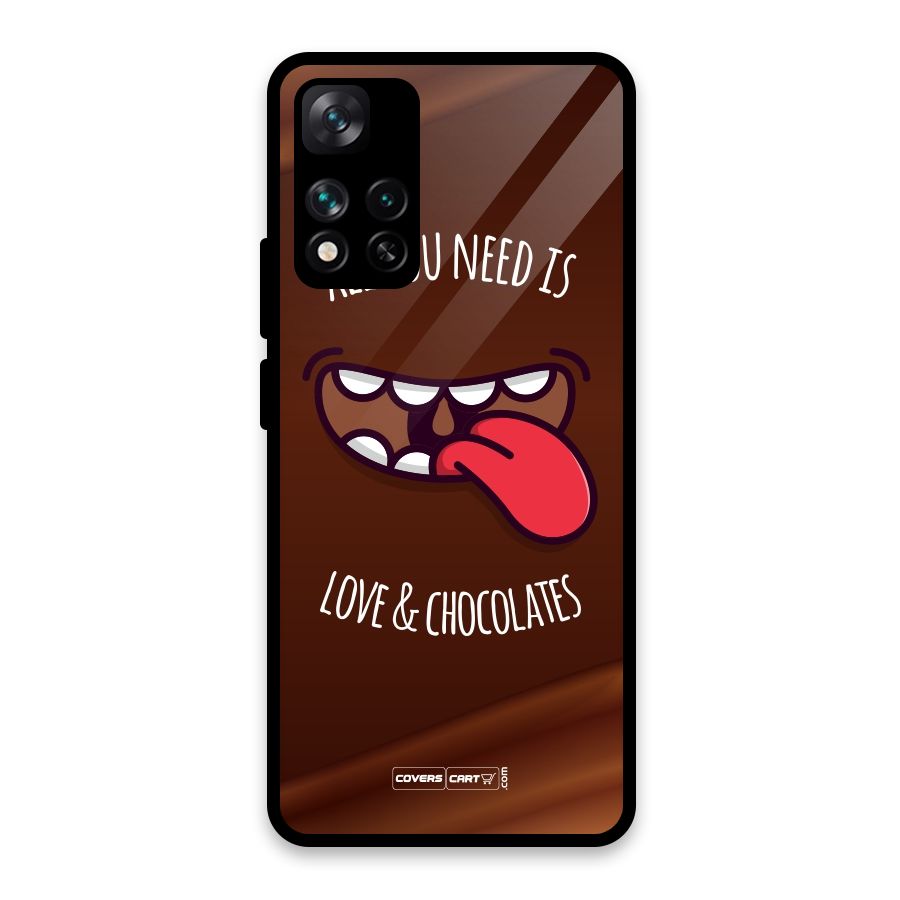 Love and Chocolates Glass Back Case for Xiaomi 11i HyperCharge 5G