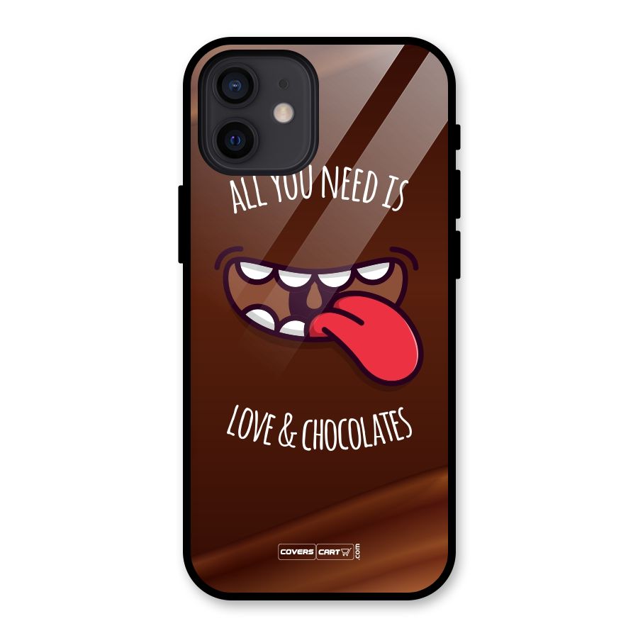 Love and Chocolates Glass Back Case for iPhone 12