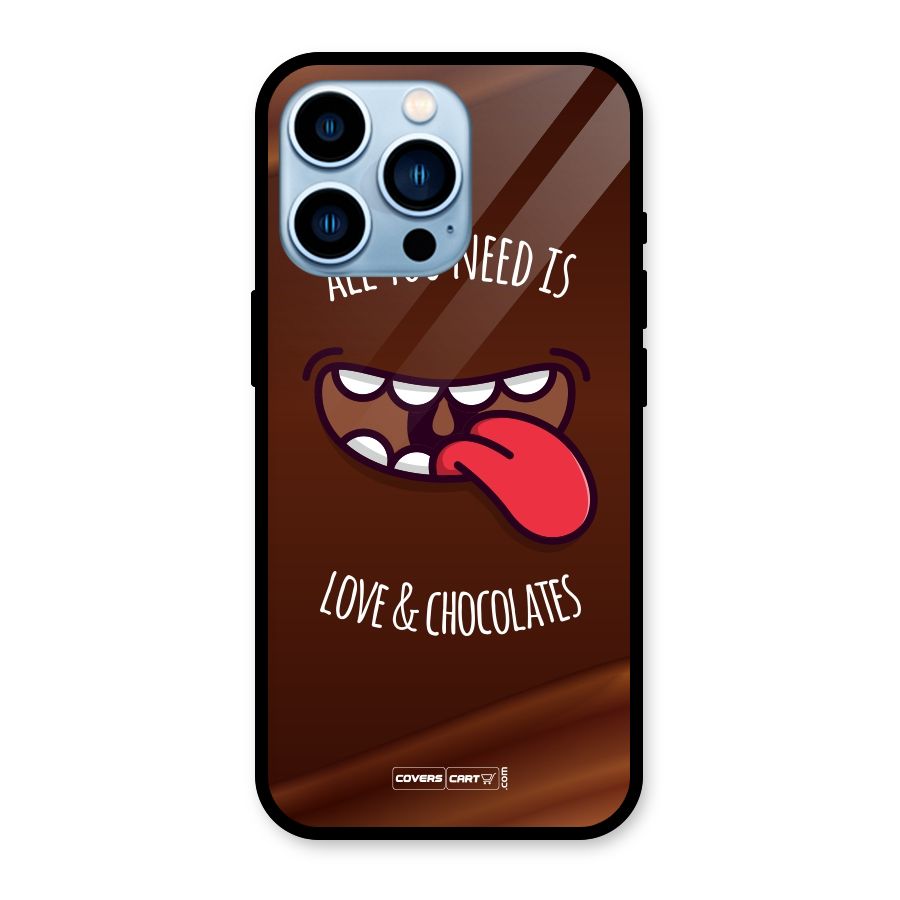 Love and Chocolates Glass Back Case for iPhone 13 Pro