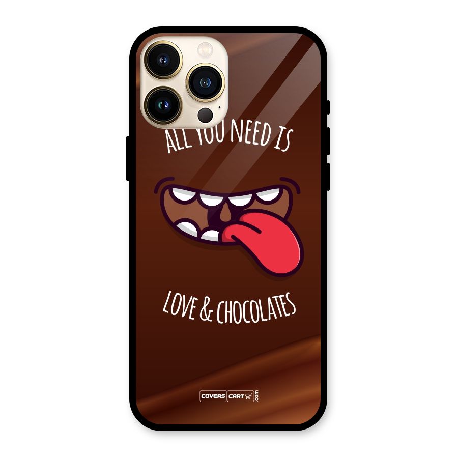 Love and Chocolates Glass Back Case for iPhone 13 Pro Max