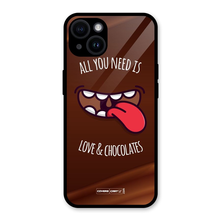 Love and Chocolates Glass Back Case for iPhone 14