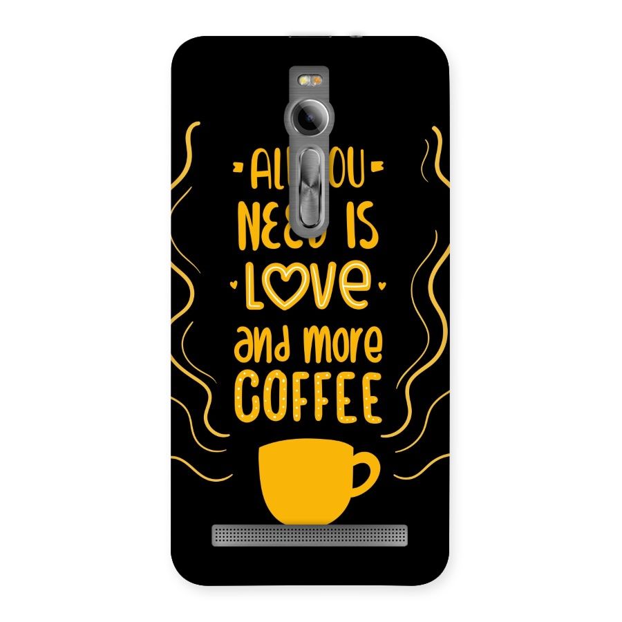 Love and More Coffee Back Case for Asus Zenfone 2