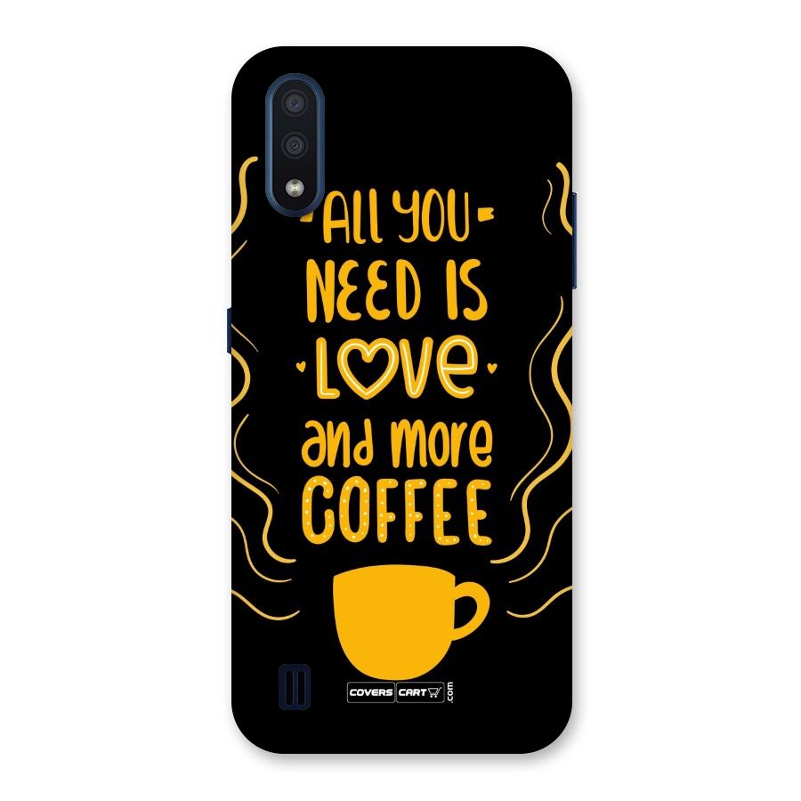Love and More Coffee Back Case for Galaxy M01