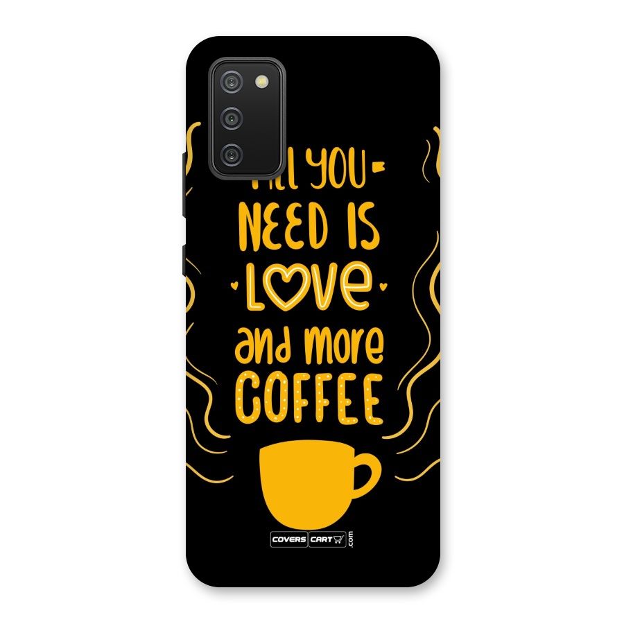Love and More Coffee Back Case for Galaxy M02s