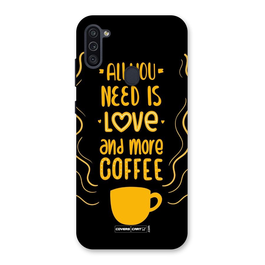 Love and More Coffee Back Case for Galaxy M11