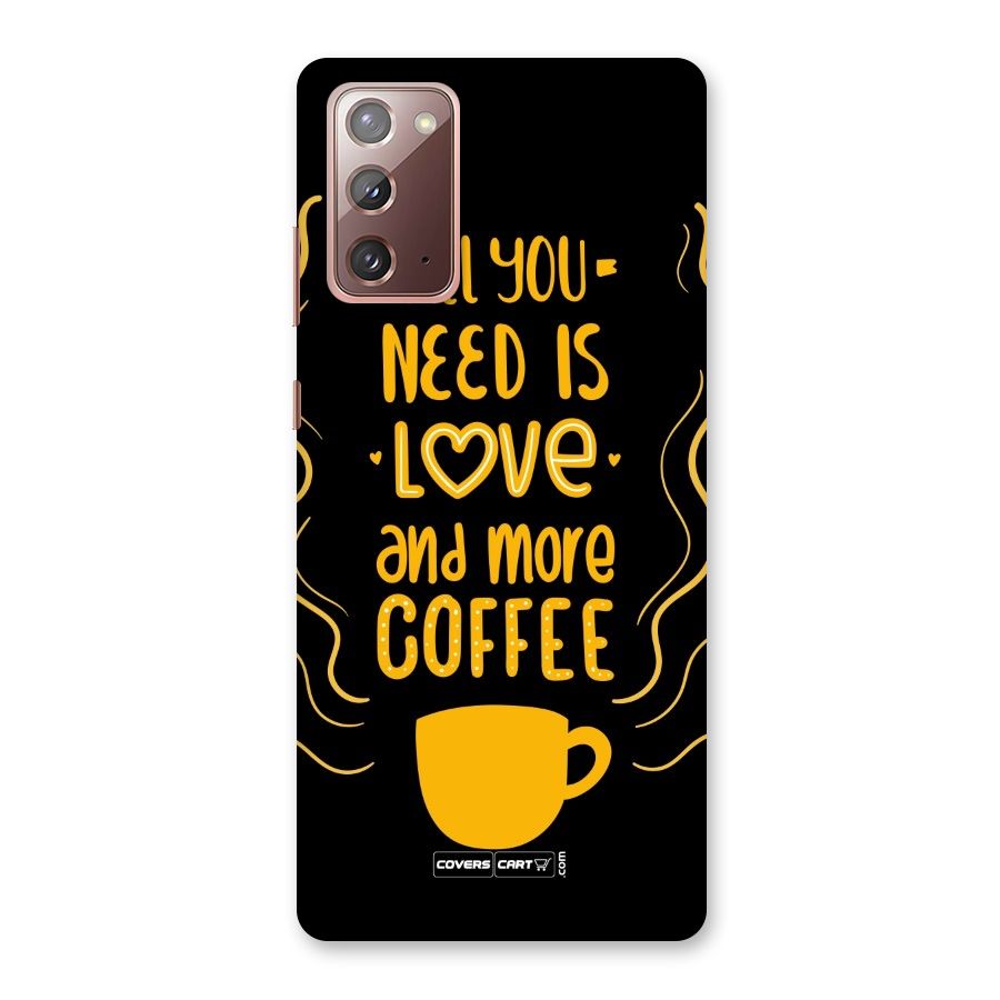 Love and More Coffee Back Case for Galaxy Note 20