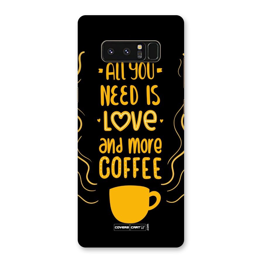 Love and More Coffee Back Case for Galaxy Note 8