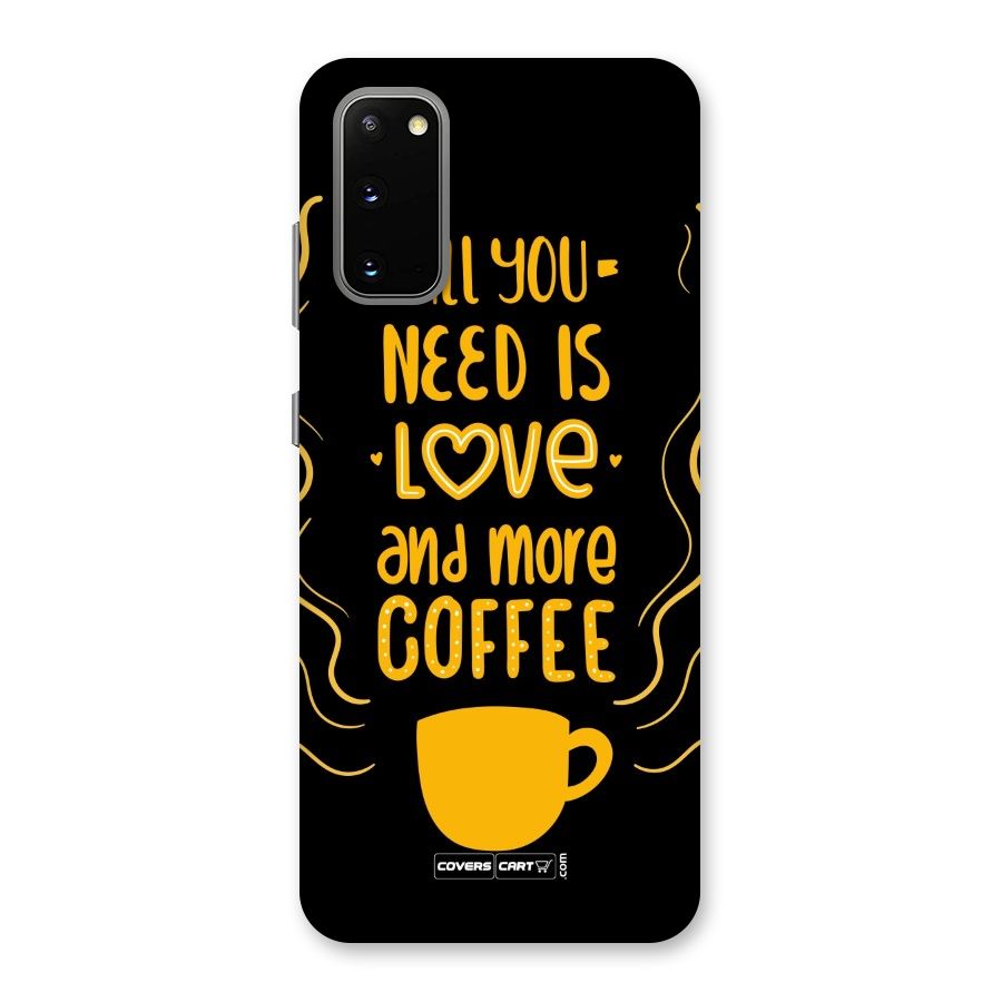Love and More Coffee Back Case for Galaxy S20