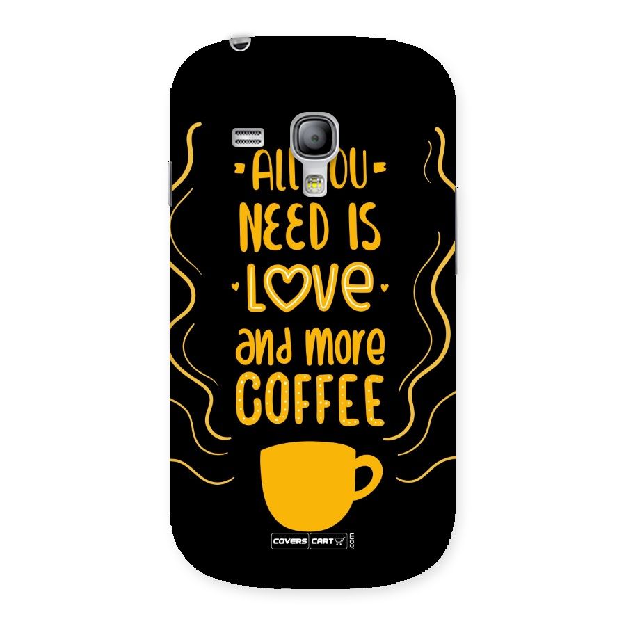 Love and More Coffee Back Case for Galaxy S3 Mini