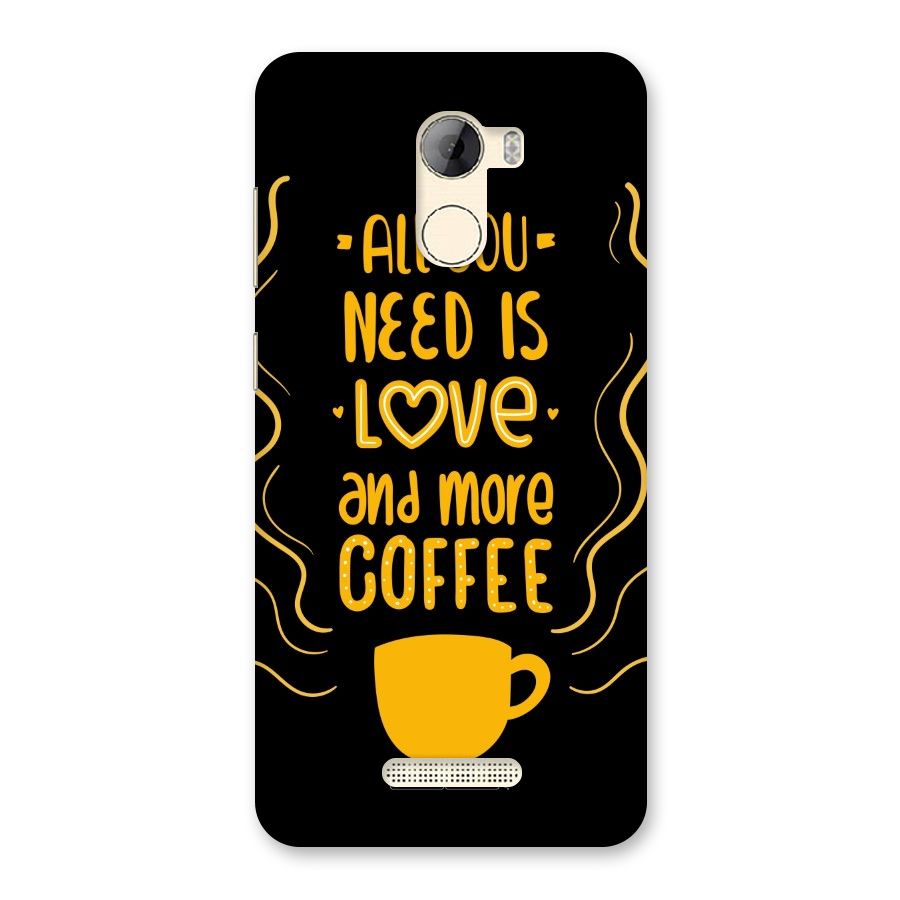 Love and More Coffee Back Case for Gionee A1 LIte