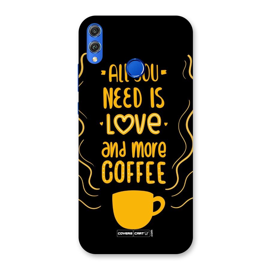 Love and More Coffee Back Case for Honor 8X