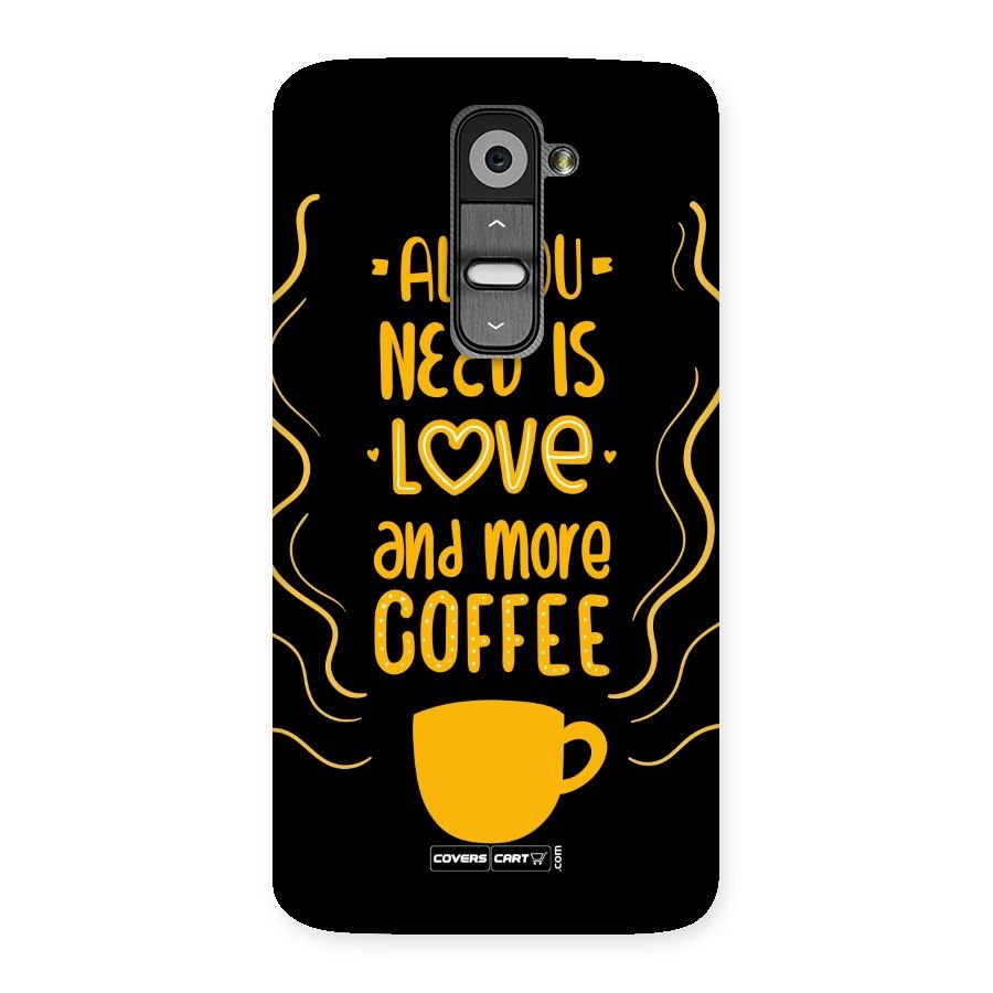 Love and More Coffee Back Case for LG G2
